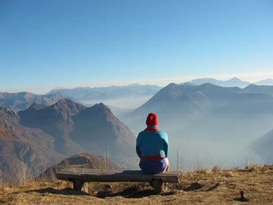 Sicht nach Porlezza von Monte Boglia